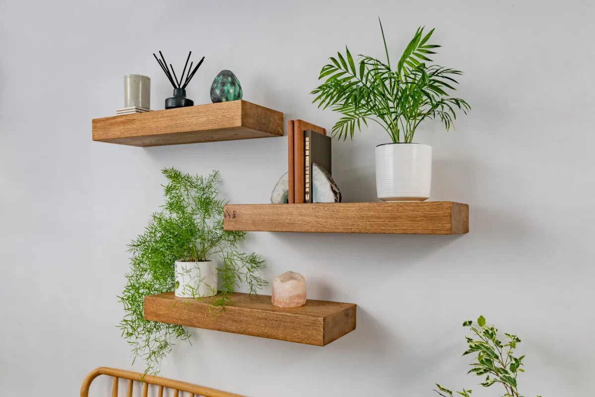 Cottage Beams Thick Dark Oak Floating Shelves – cottage-beams.com