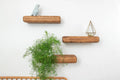 Chunky Rustic Aged Solid Oak Floating Shelves (14cm x 9cm x 40cm Set of 3)