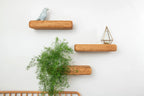 Chunky Rustic Aged Solid Oak Floating Shelves (14cm x 9cm x 40cm Set of 3)