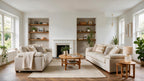 Contemporary Style Warm Oak Alcove Shelves