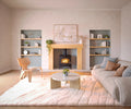 Contempoary Style White Oak Alcove Shelves