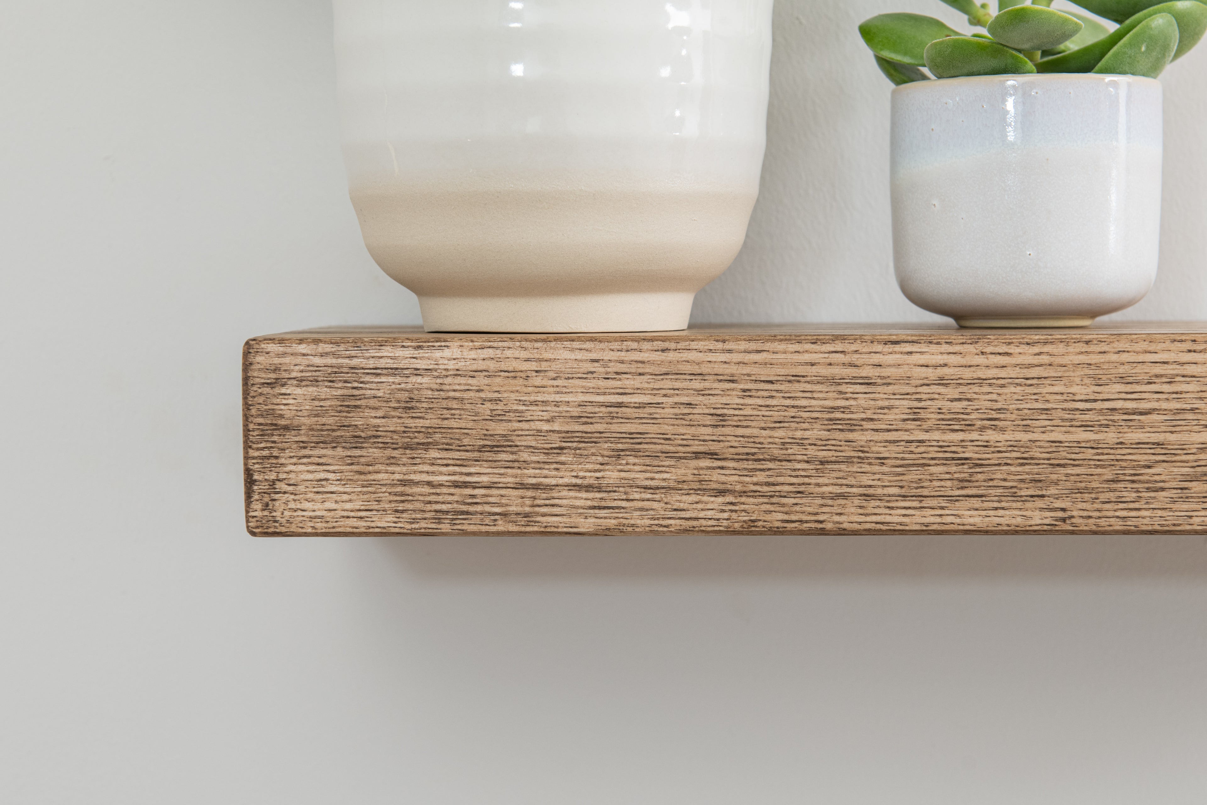 Contemporary Style Dark Ash Floating Shelf