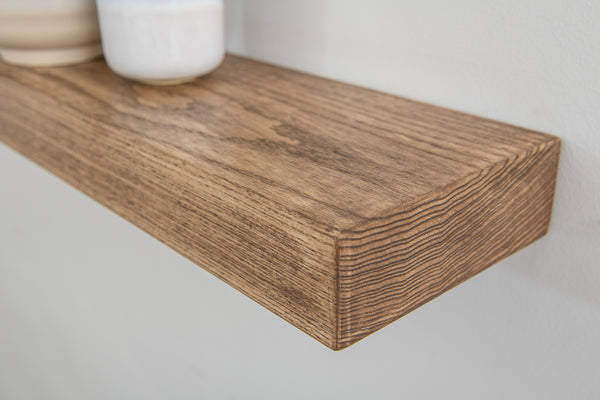 Contemporary Style Dark Ash Floating Shelf