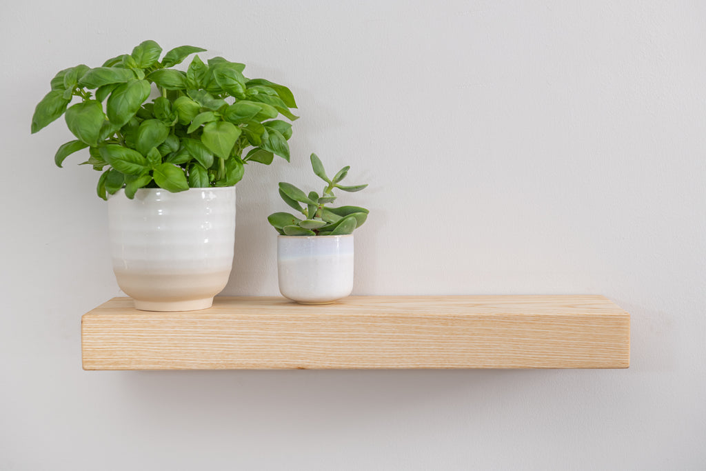 Contemporary Clean lined Solid Ash Floating Shelf