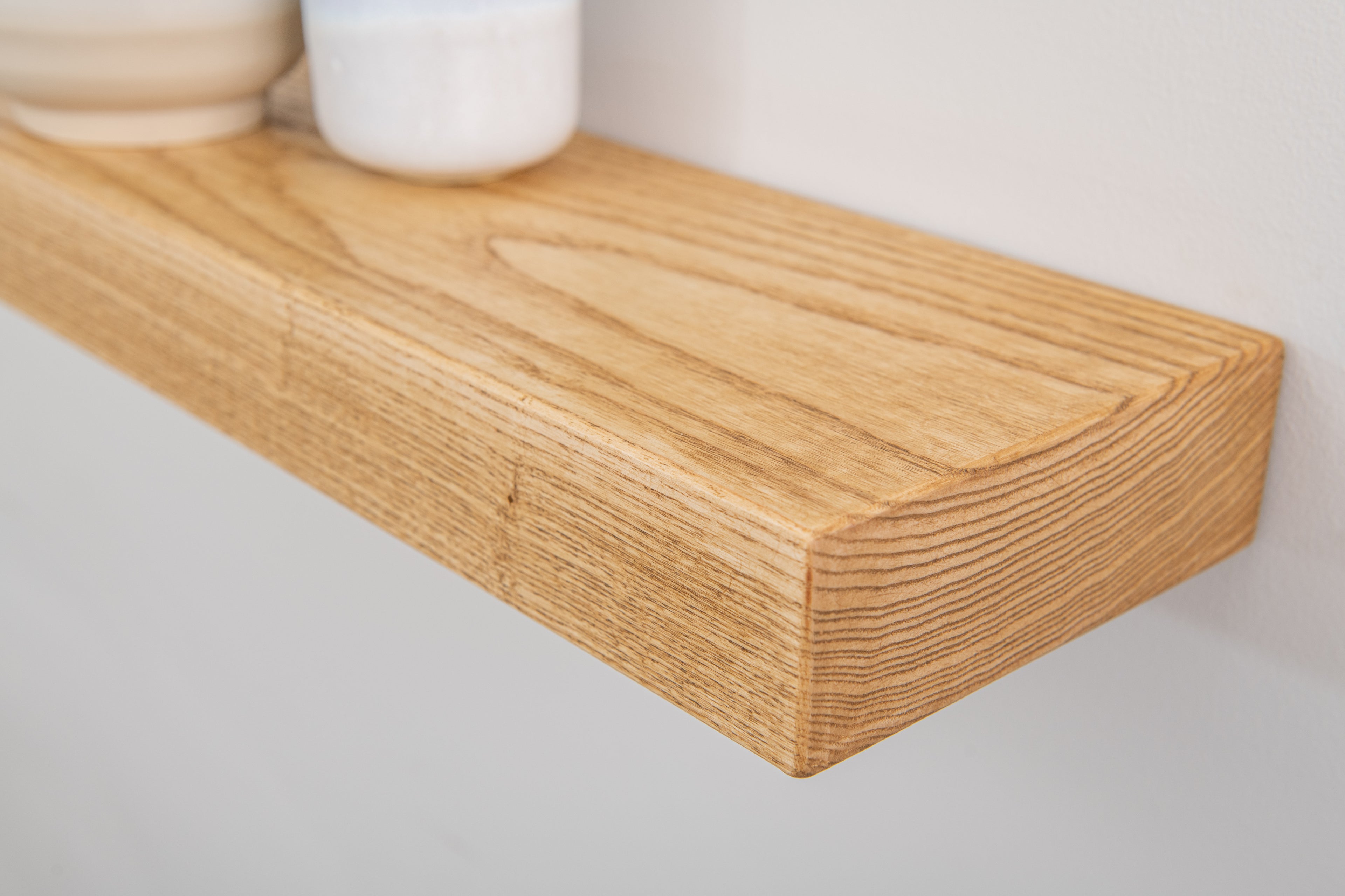 Contemporary Style Warm Ash Floating Shelf