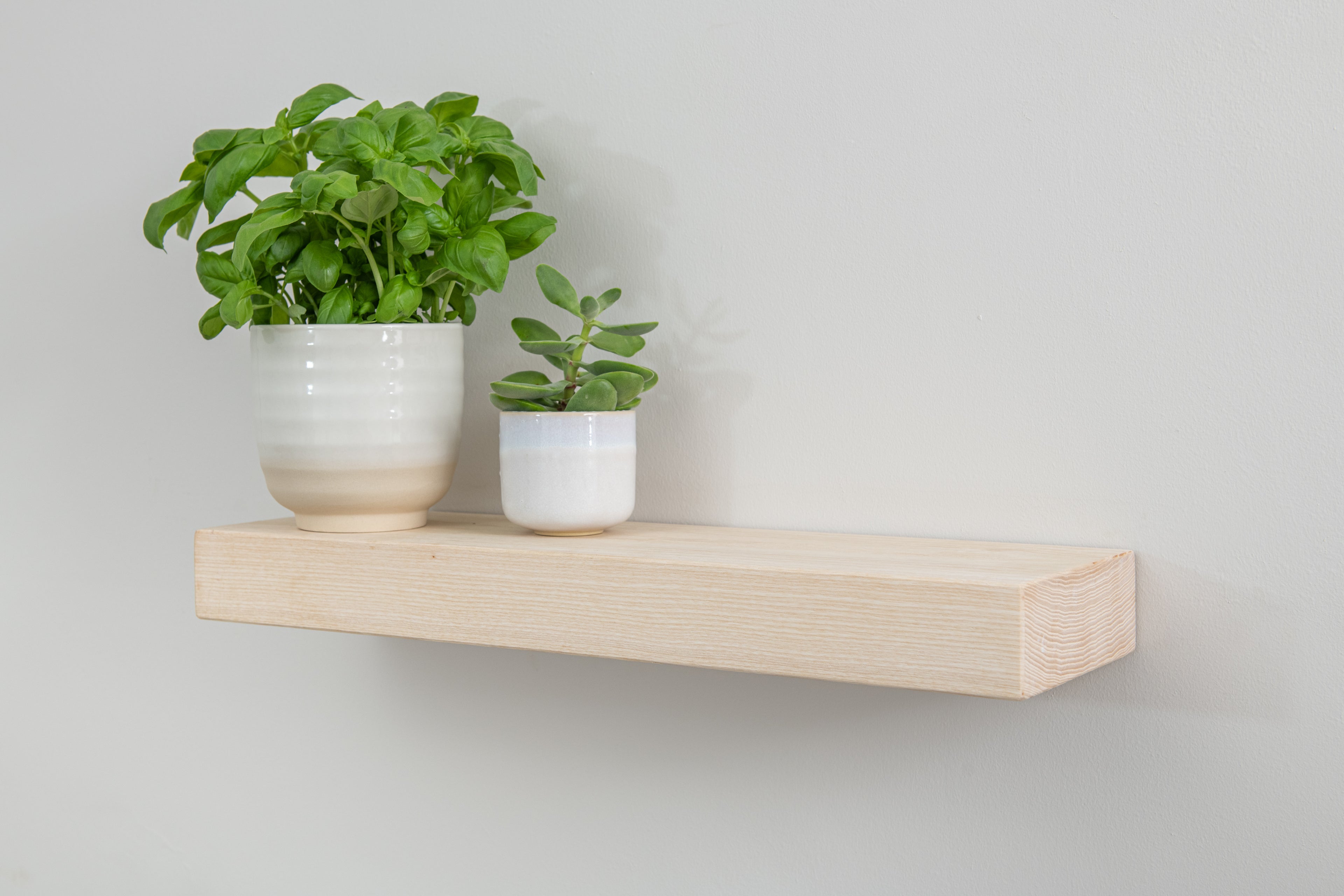 Contemporary Clean lined Solid Ash Floating Shelf