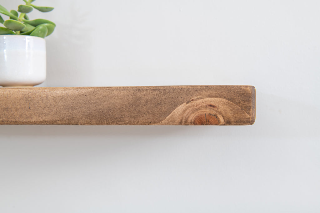 Contemporary Style Warm Pine Floating Shelf