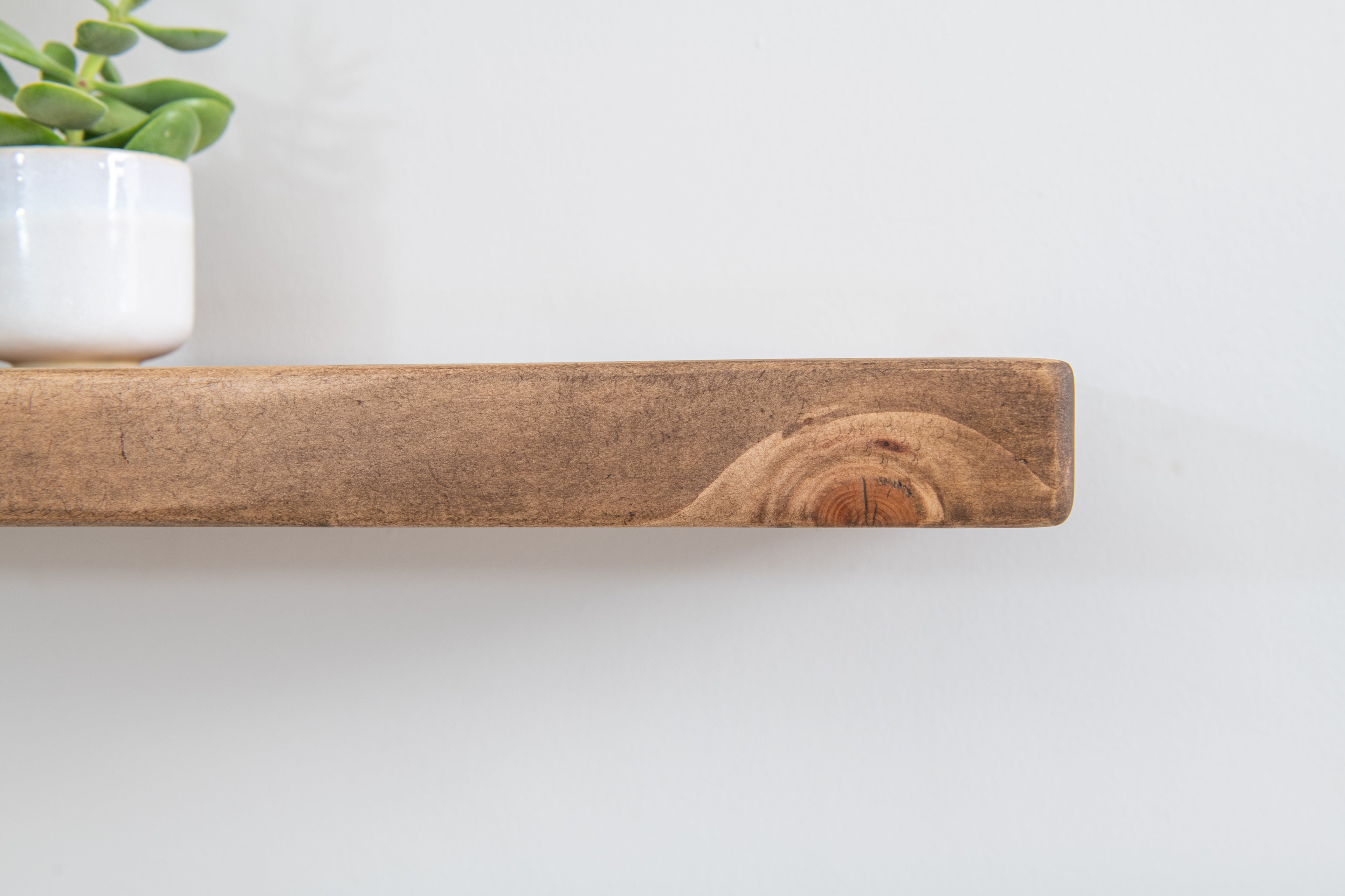 Contemporary Style Warm Pine Floating Shelf