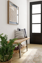 Contemporary Oak Bench With Industrial Legs