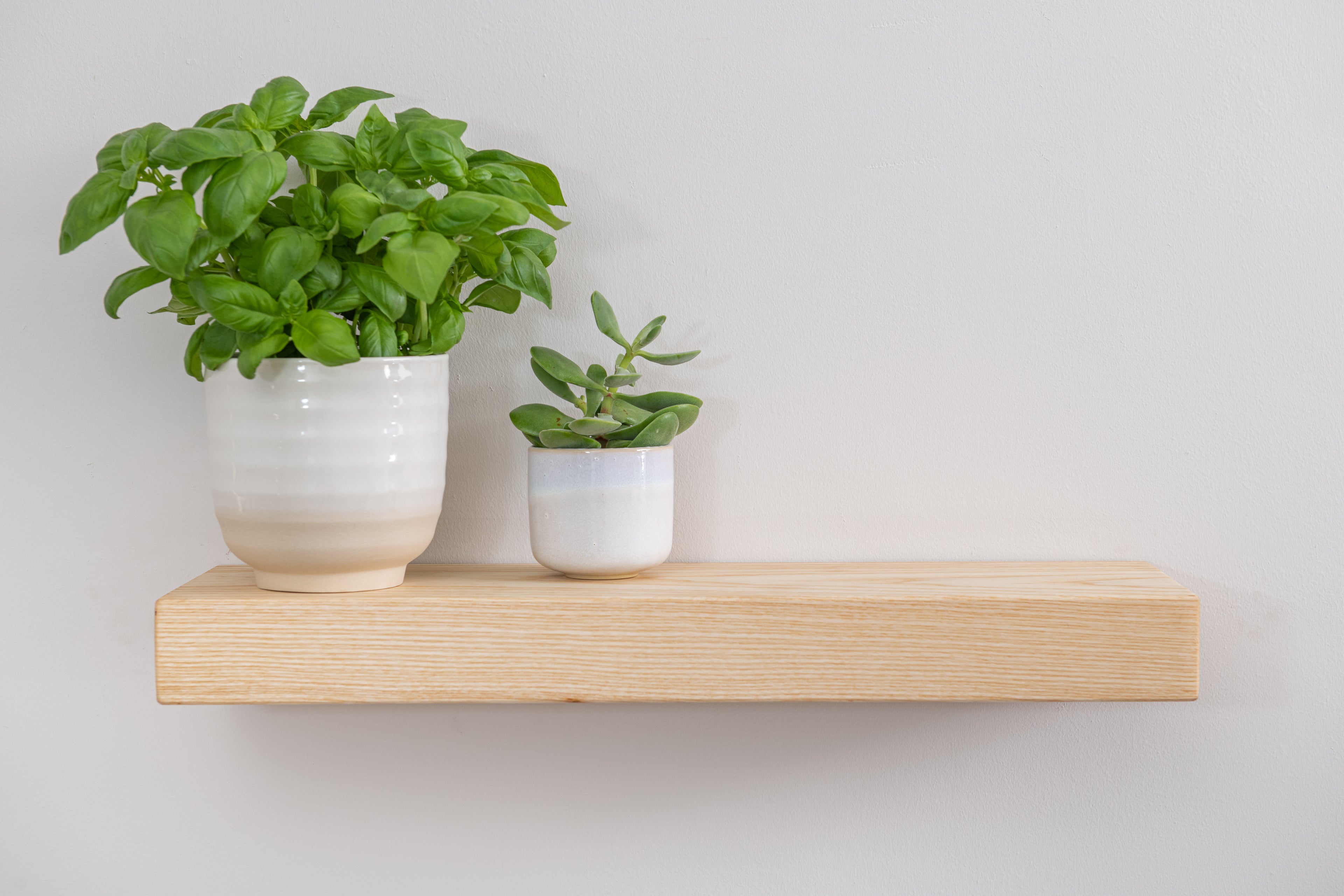 Contemporary Style Natural Ash Floating Shelf
