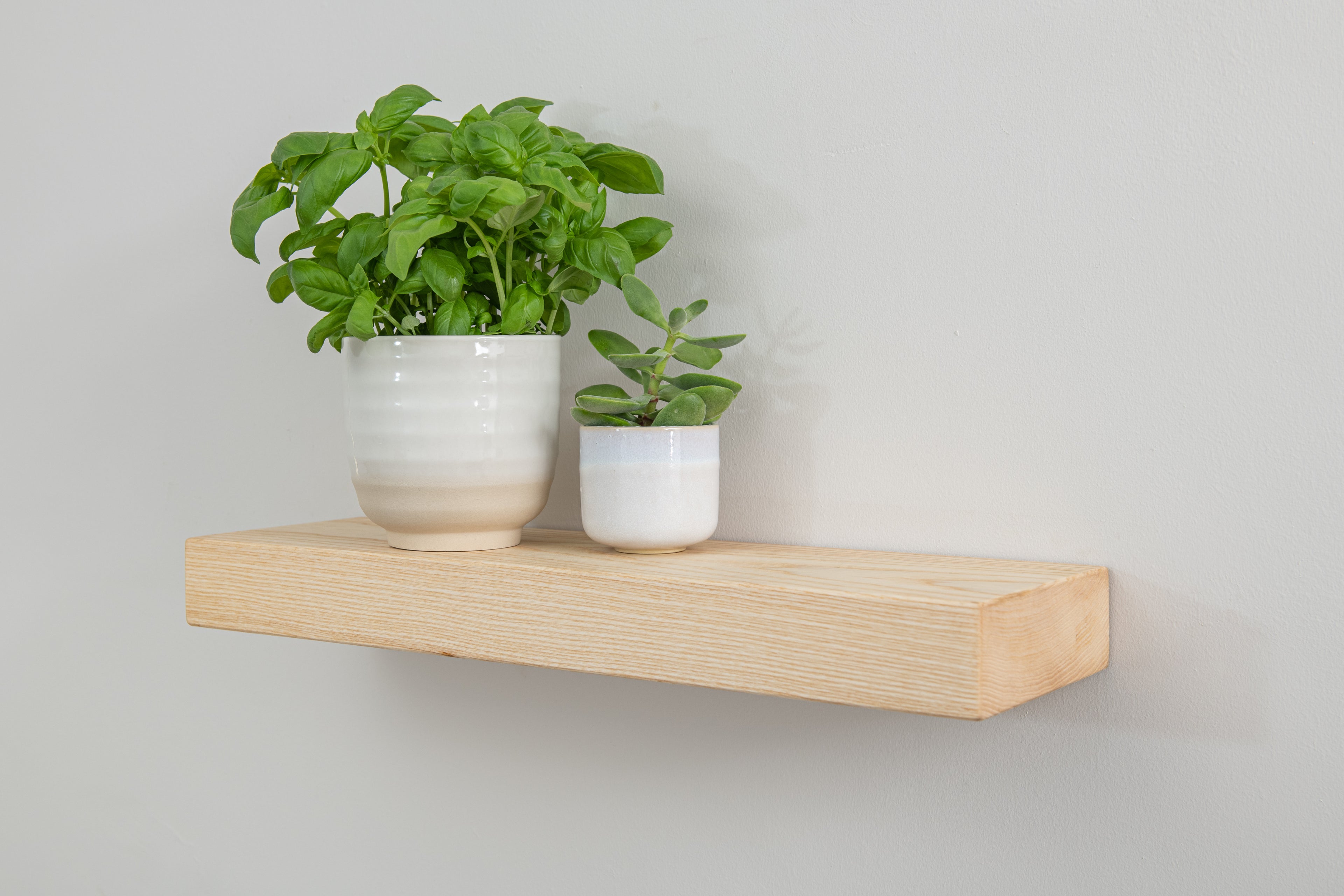 Contemporary Style Natural Ash Floating Shelf