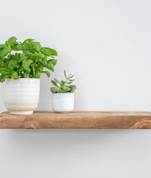 Contemporary Style Natural Pine Floating Shelf