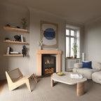 Contemporary Style White Oak Fireplace Surround