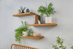 Contemporary Style Dark Oak Floating Shelves