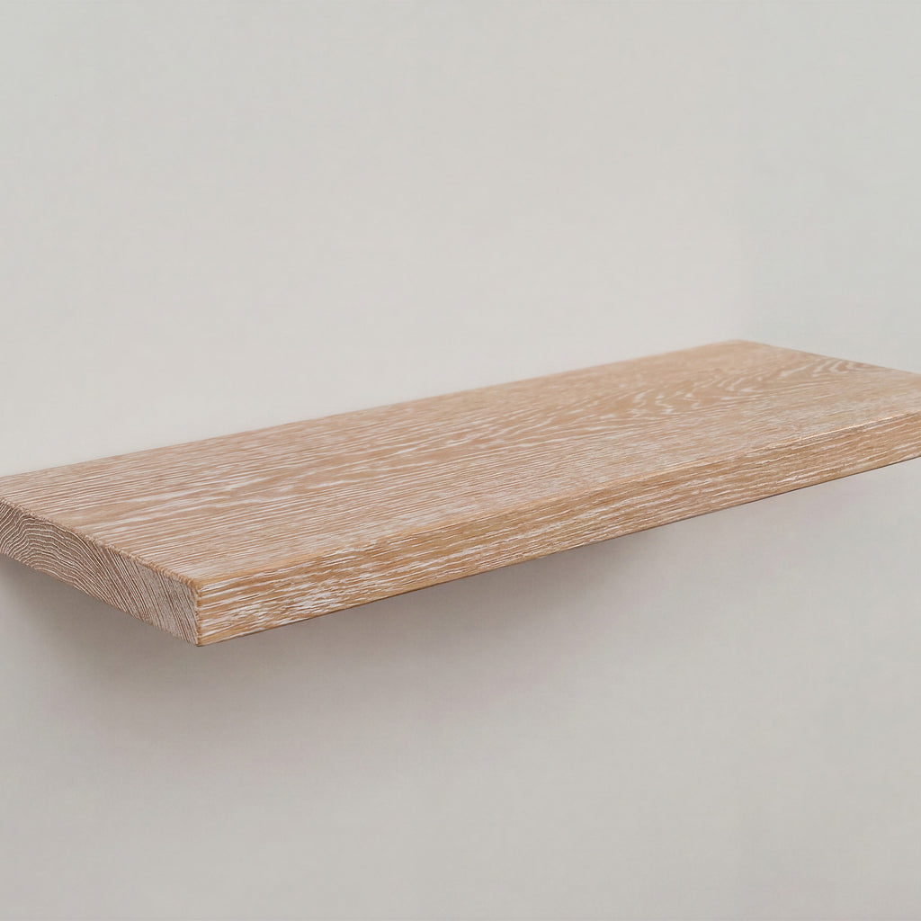 Contemporary Style White Oak Floating Shelves