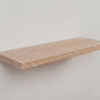 Contemporary Style White Oak Floating Shelves