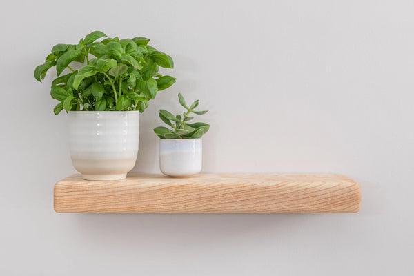 Country Cottage Style Natural Ash Floating Shelf