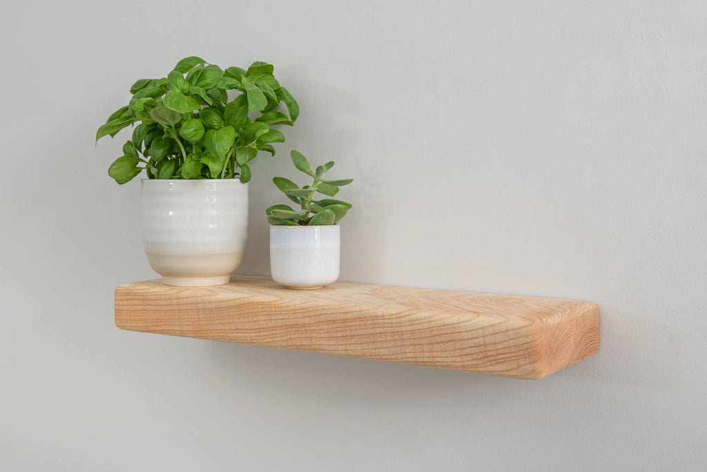 Country Cottage Style Natural Ash Floating Shelf