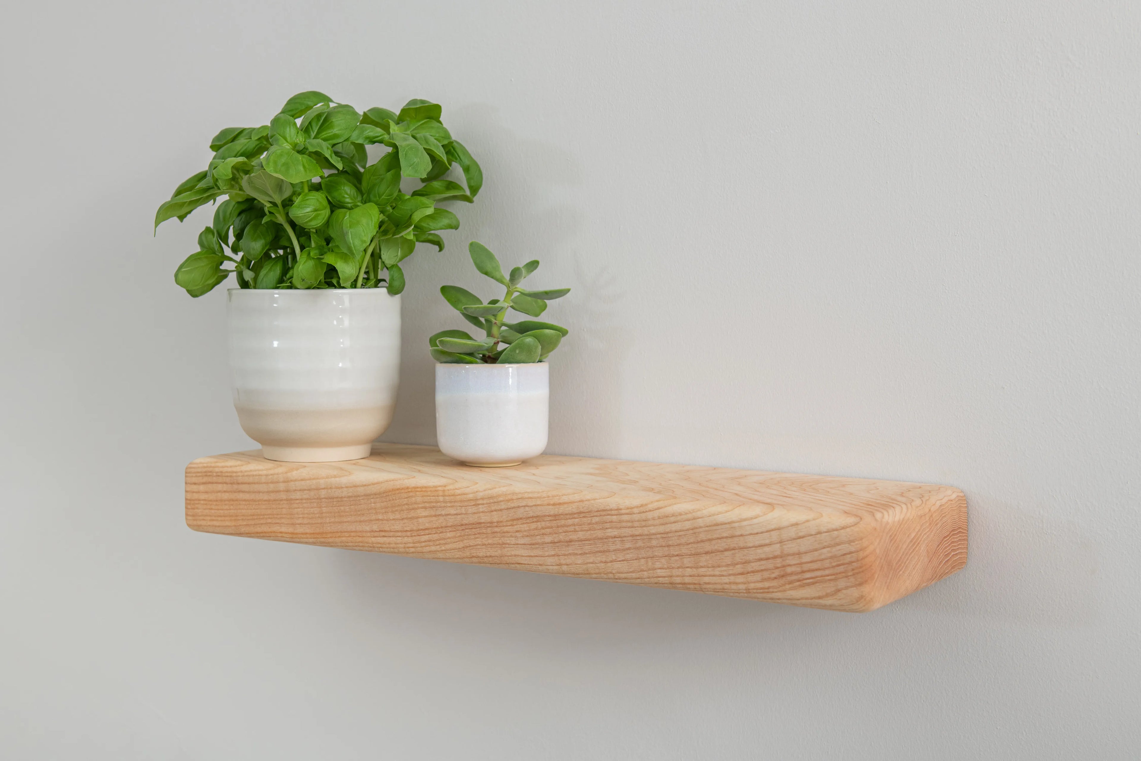 Country Cottage Style Natural Ash Floating Shelf