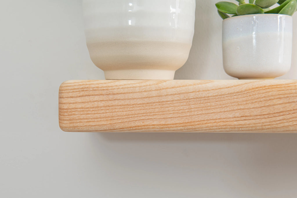 Country Cottage Style Natural Ash Floating Shelf
