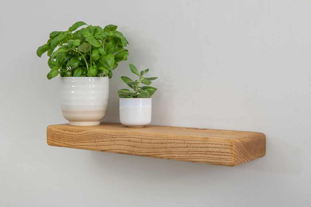 Country Cottage Style Warm Ash Floating Shelf