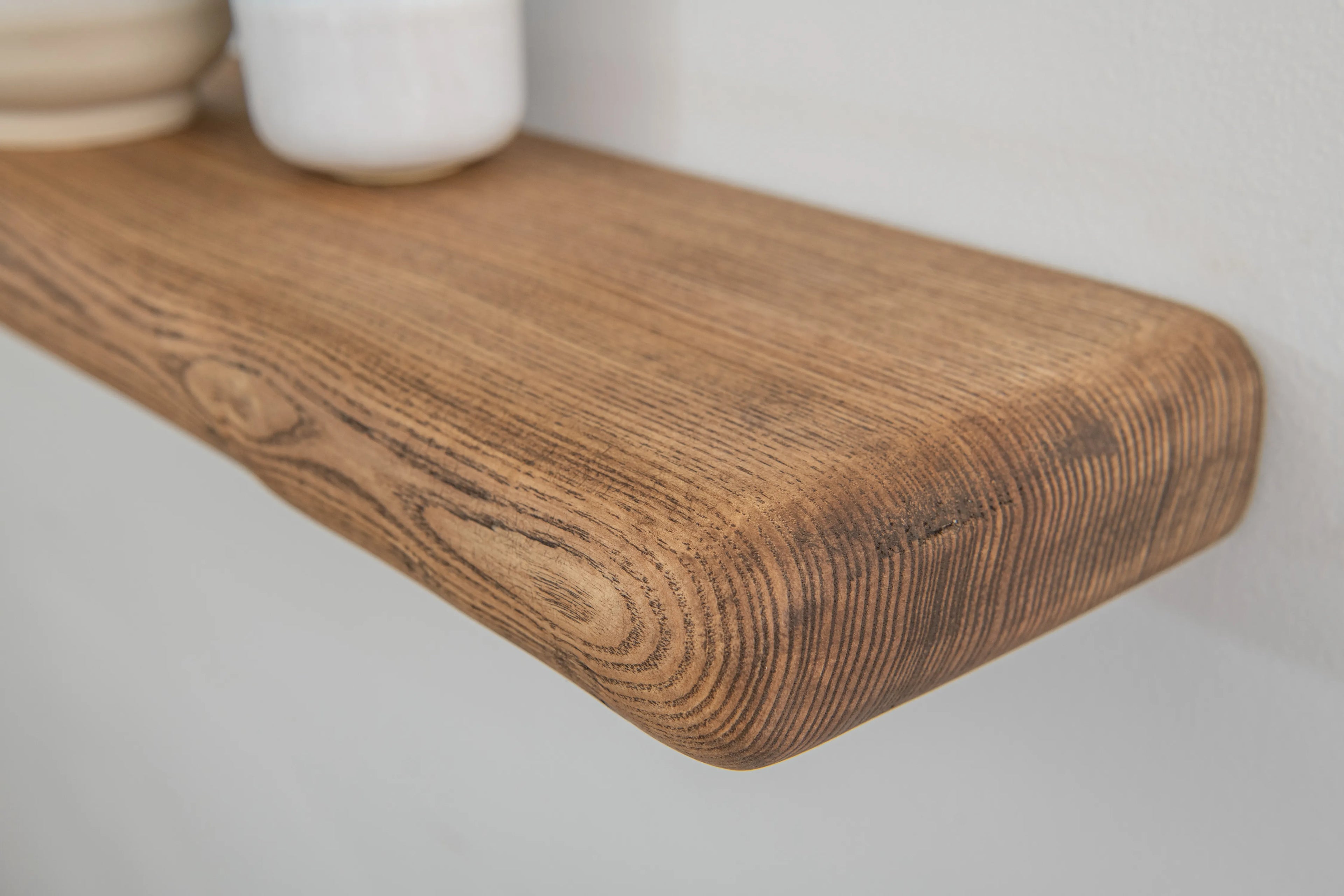 Farmhouse Style Dark Ash Floating Shelf