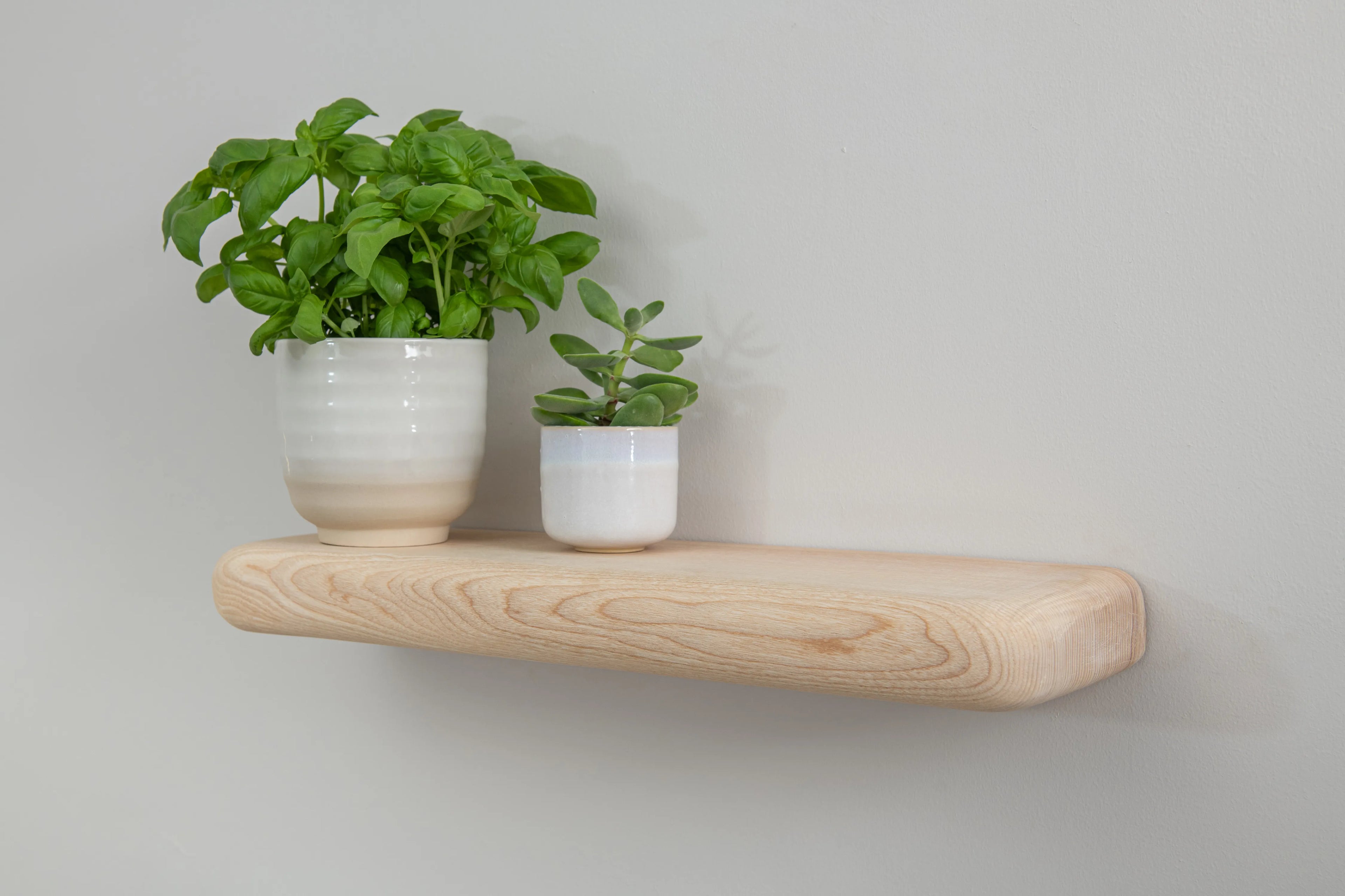 Farmhouse Style White Ash Floating Shelf