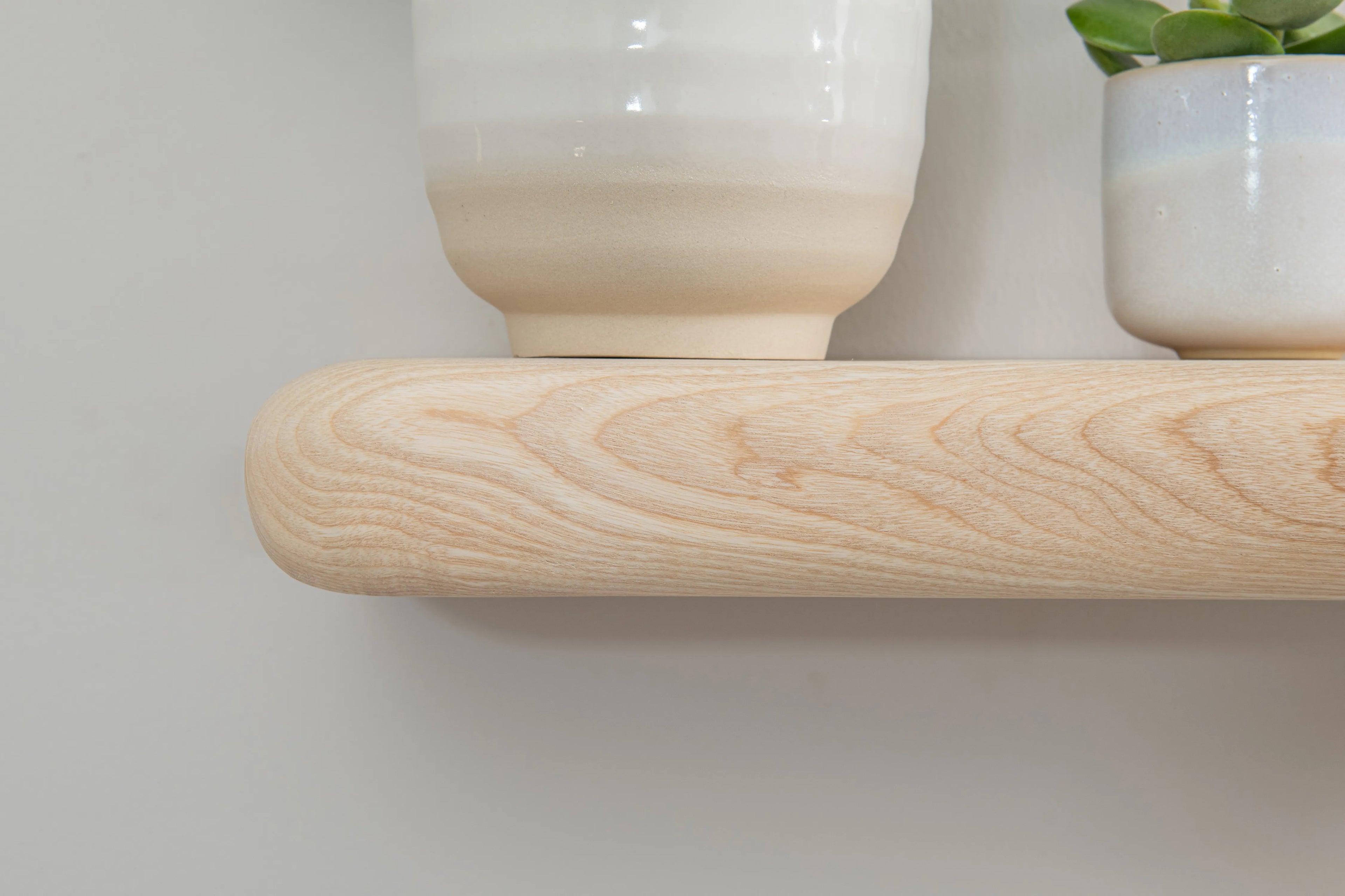 Farmhouse Style White Ash Floating Shelf