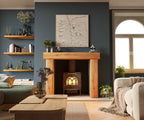 Farmhouse Style Warm Oak Fireplace Surround