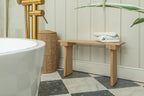 Oak Contemporary Slatted Bench