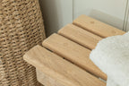 Oak Contemporary Slatted Bench