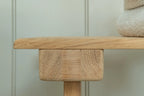 Oak Contemporary Slatted Bench