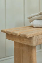 Oak Contemporary Slatted Bench