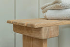 Oak Contemporary Slatted Bench