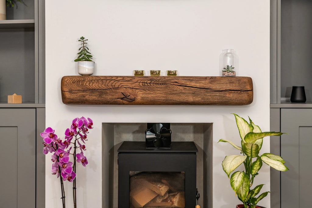 Rustic Aged Fireplace Beam