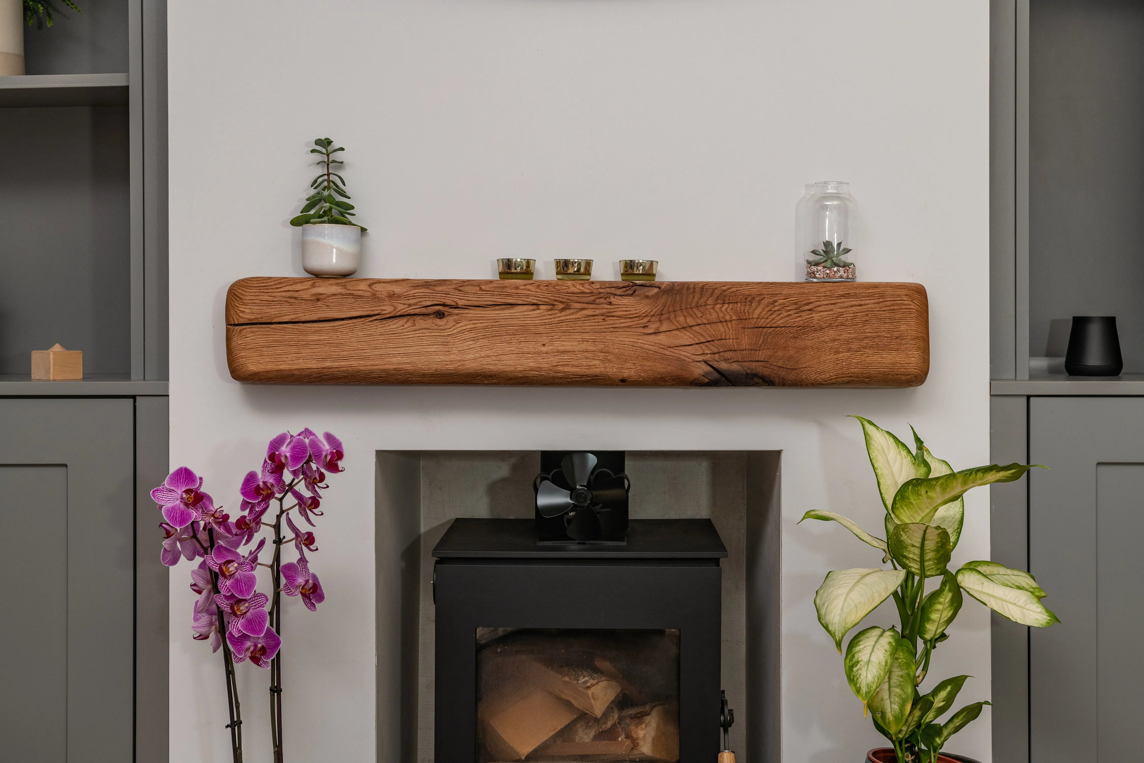Rustic Aged Fireplace Beam