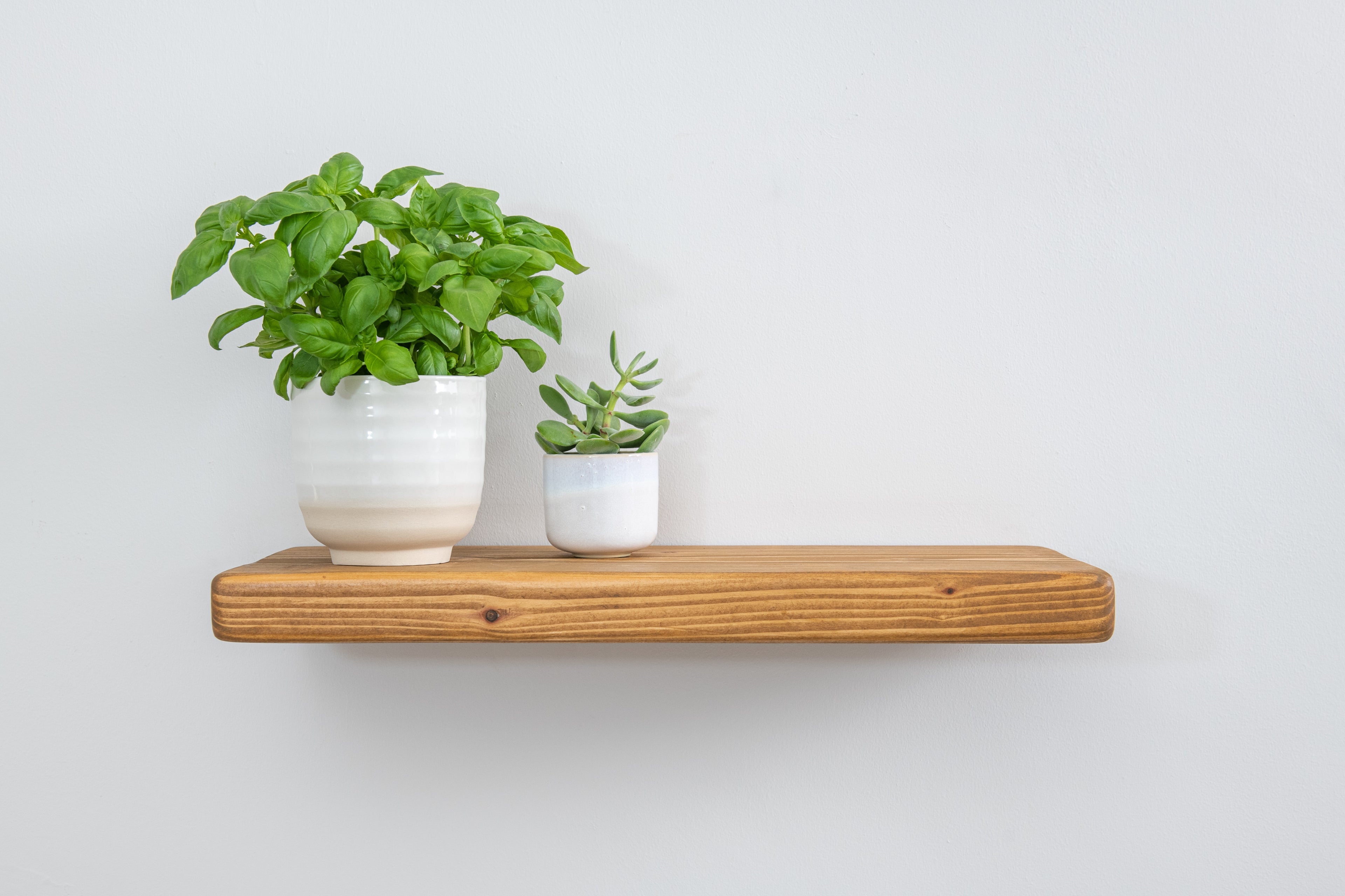 Rustic Style Dark Pine Floating Shelf