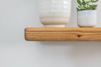 Rustic Style Dark Pine Floating Shelf