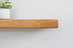 Rustic Style Dark Pine Floating Shelf