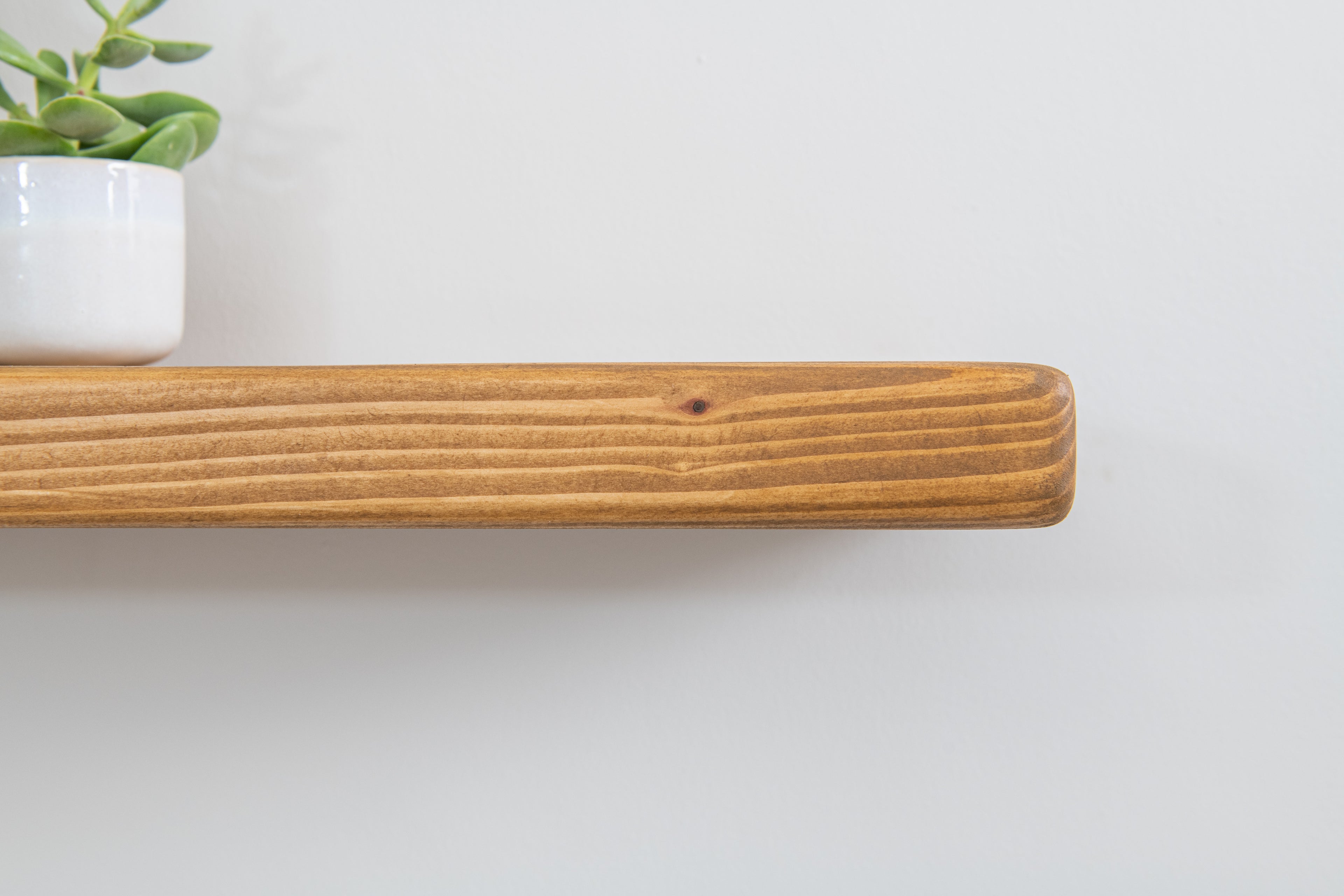 Rustic Style Dark Pine Floating Shelf