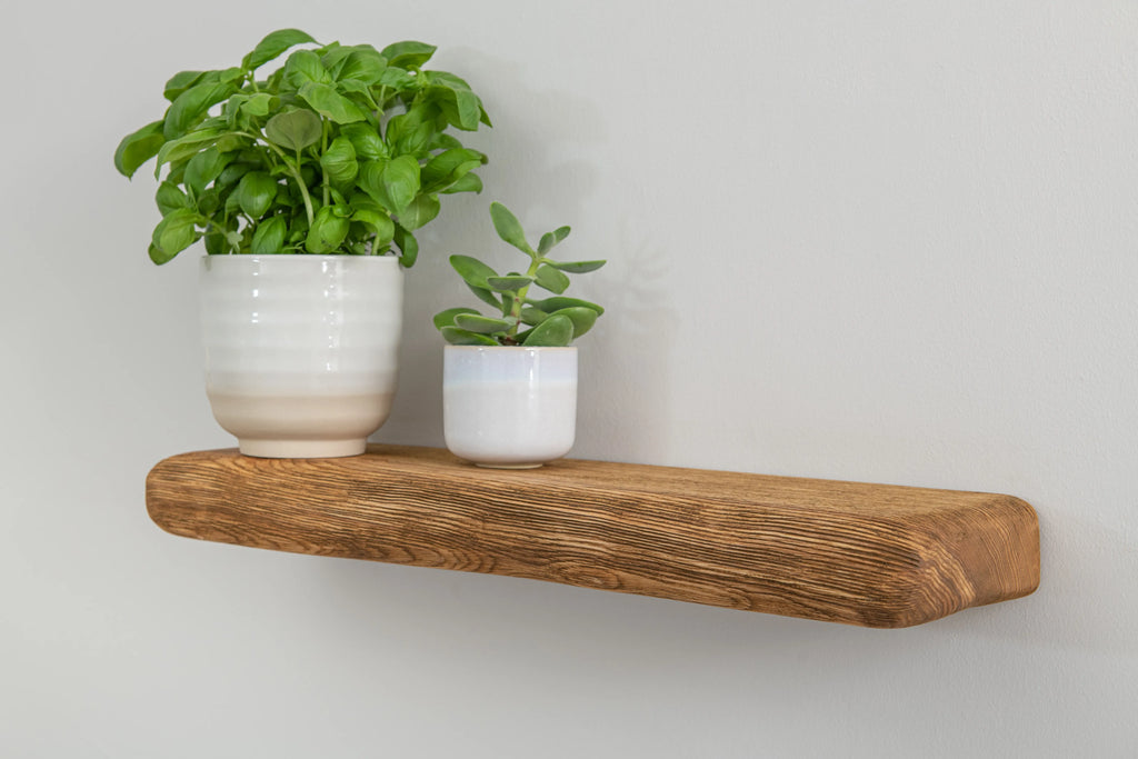 Rustic Style Warm Ash Floating Shelf