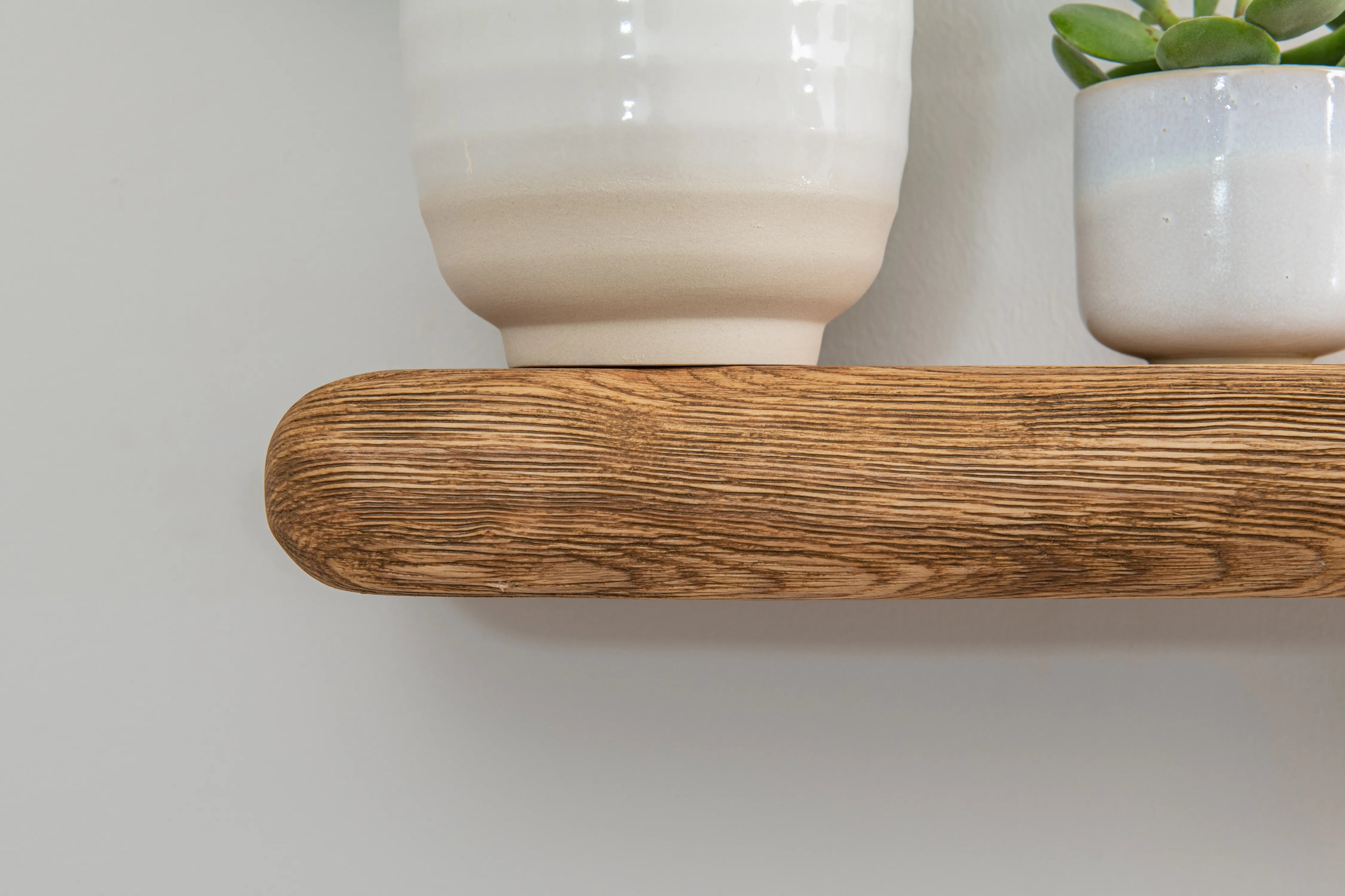 Rustic Style Warm Ash Floating Shelf