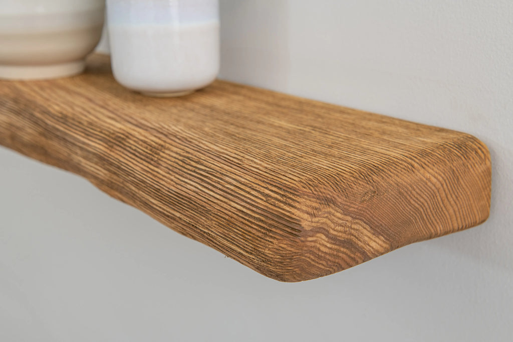 Rustic Style Warm Ash Floating Shelf