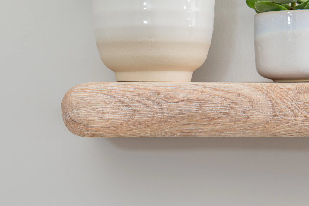Rustic Style White Ash Floating Shelf