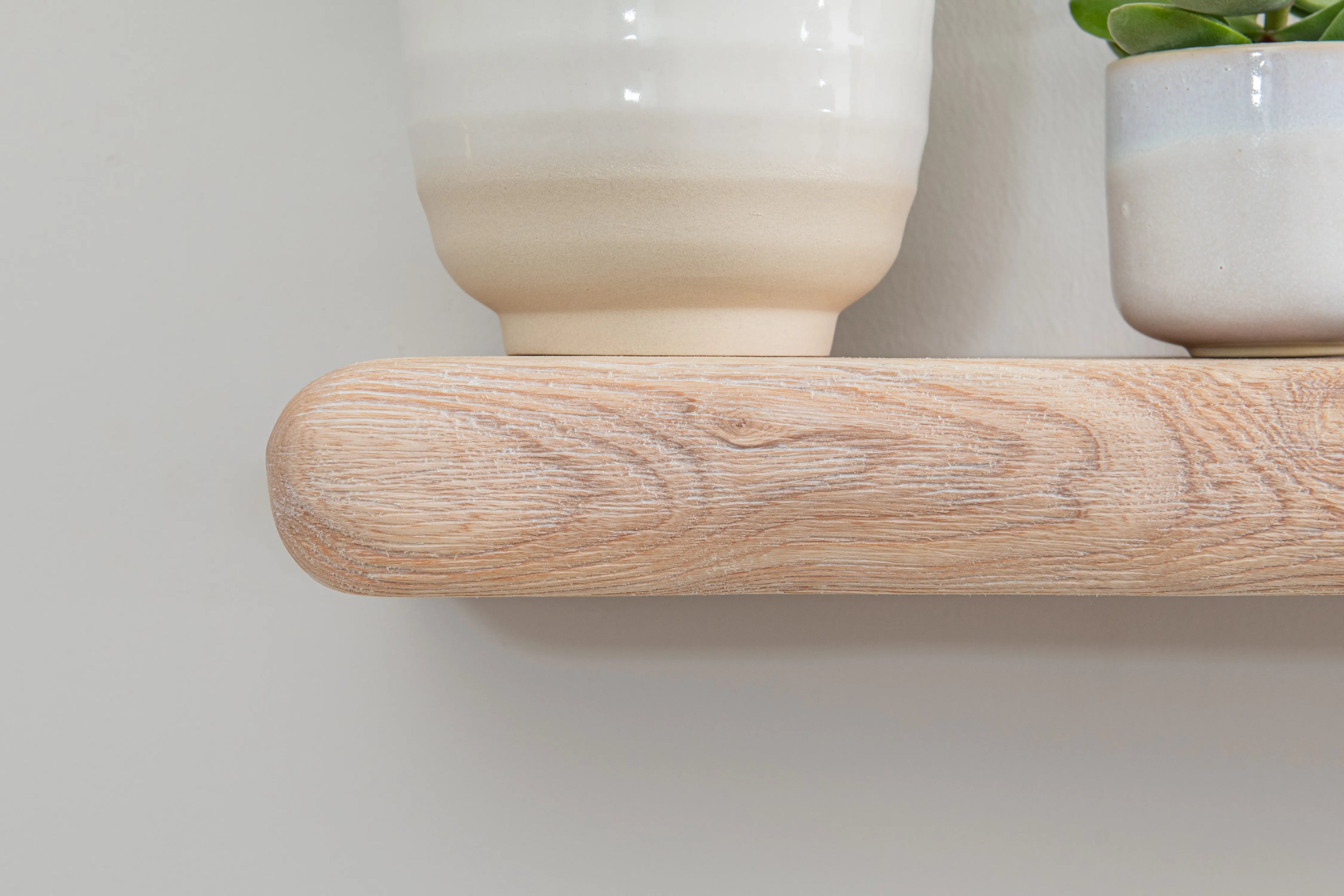 Rustic Style White Ash Floating Shelf