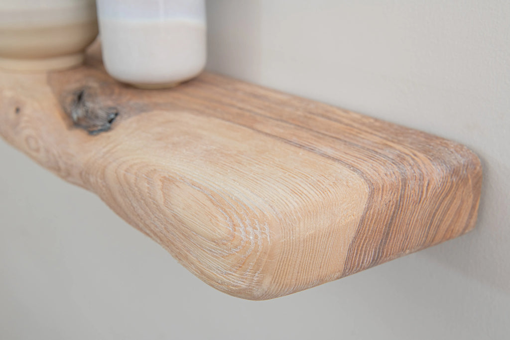 Rustic Style White Ash Floating Shelf