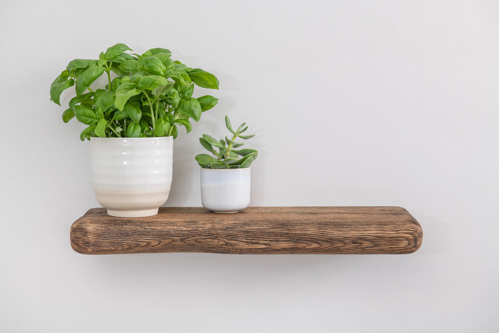 Rustic Style Dark Ash Floating Shelf