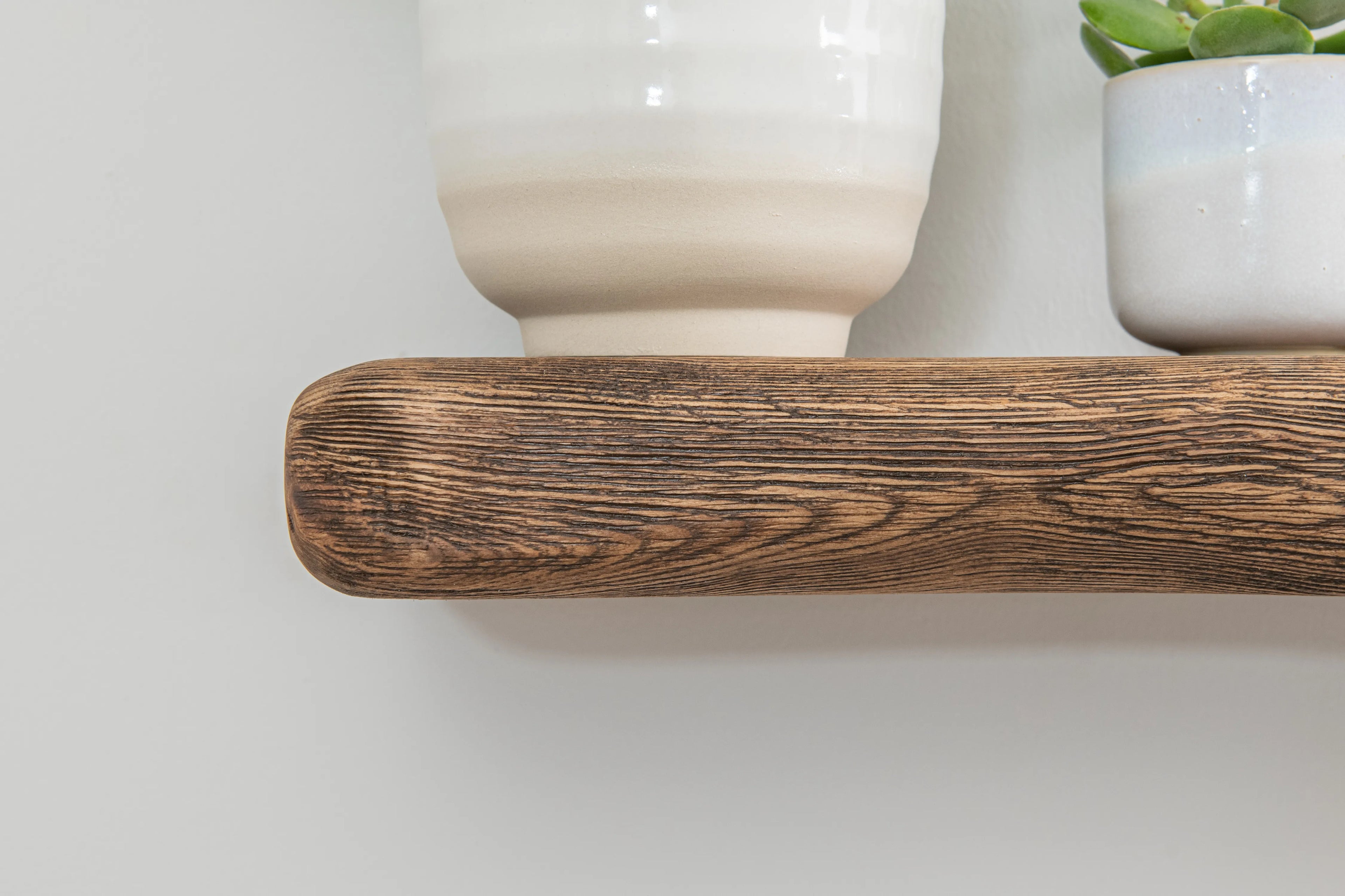 Rustic Style Dark Ash Floating Shelf