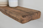 Rustic Style Dark Ash Floating Shelf