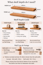 Rustic Style Dark Oak Floating Shelves